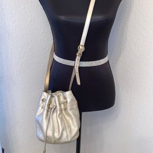 Authentic Coach drawstring crossbody - dusted gold